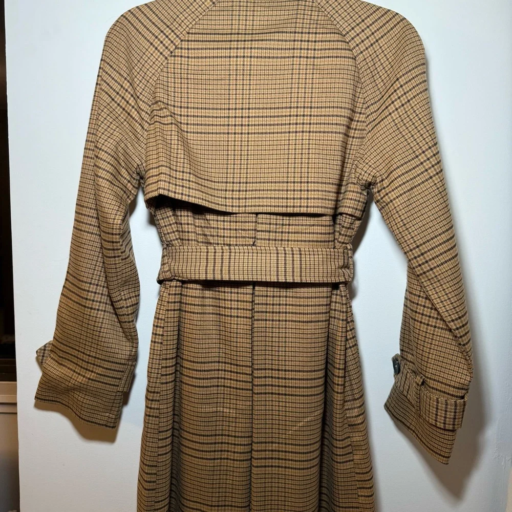 Avec Les Filles PLAID BELTED MAXI TRENCH COAT - Picture 9 of 9